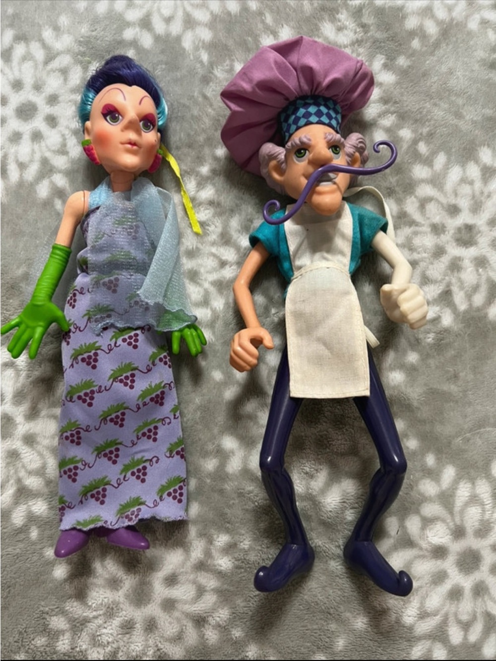 Whimsical Purple-Accented Kids Toy Doll Pair – Playset Figures